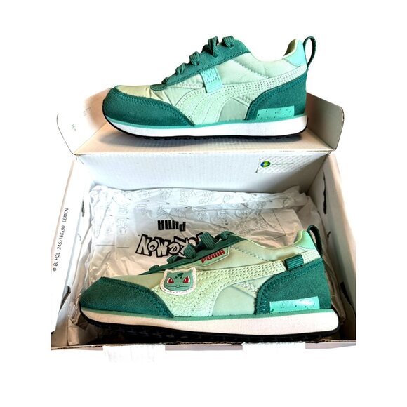 Puma‎ X Pokémon Bulbasaur Kids Sneakers NIB Size 1.5C - Picture 2 of 12